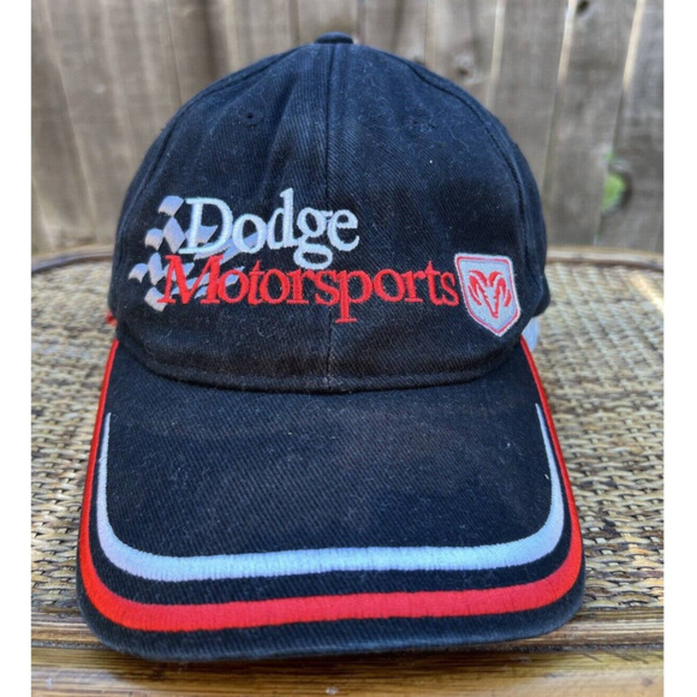 Y2K Dodge Motorsports Car Trucks Truck Black Hat‎ Headwear 2000s